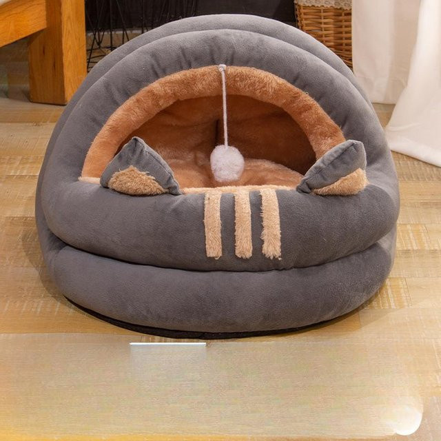 Warme Jurten-Haustierhütte aus arktischem Samt für Hunde und Katzen, Größe M, B/T/H: 42 x 42 x 31 cm - Bild 1