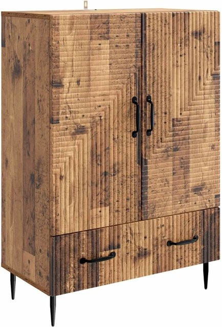 vidaXL Sideboard Altholz in Braun, modernes Design aus Holzwerkstoff und Metall, B/T/H: 66 x 34,5 x 95 cm - Bild 1