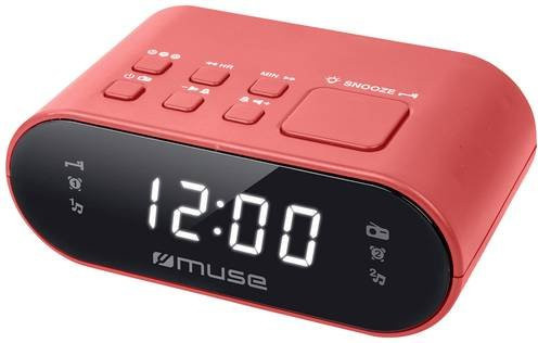 Muse M-10 RED Radiowecker mit UKW/FM Weckfunktion in Rot - Bild 1