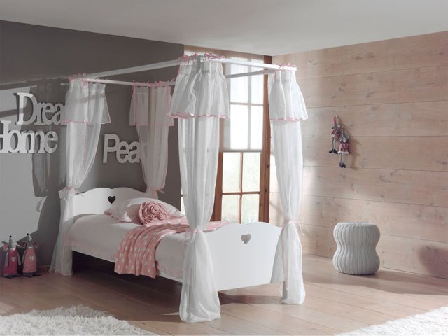 Vipack Himmelbett Amori in Weiß für Kinder, B/T/H: 90 x 200 cm - Bild 1