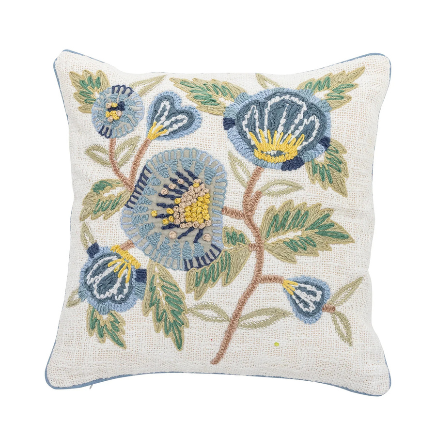 Bloomingville Dekokissen Hanna aus Baumwolle mit floralem Design, B/B/H: 45 x 45 x 45 cm - Bild 1