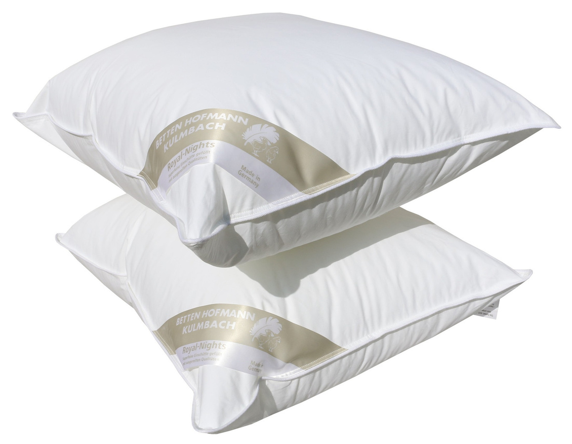 2 Stück Betten Hofmann Basic Allergiker Kopfkissen aus Mikrofaser und Baumwolle, Farbe: Weiß, B/H: 50 x 70 cm - Bild 1