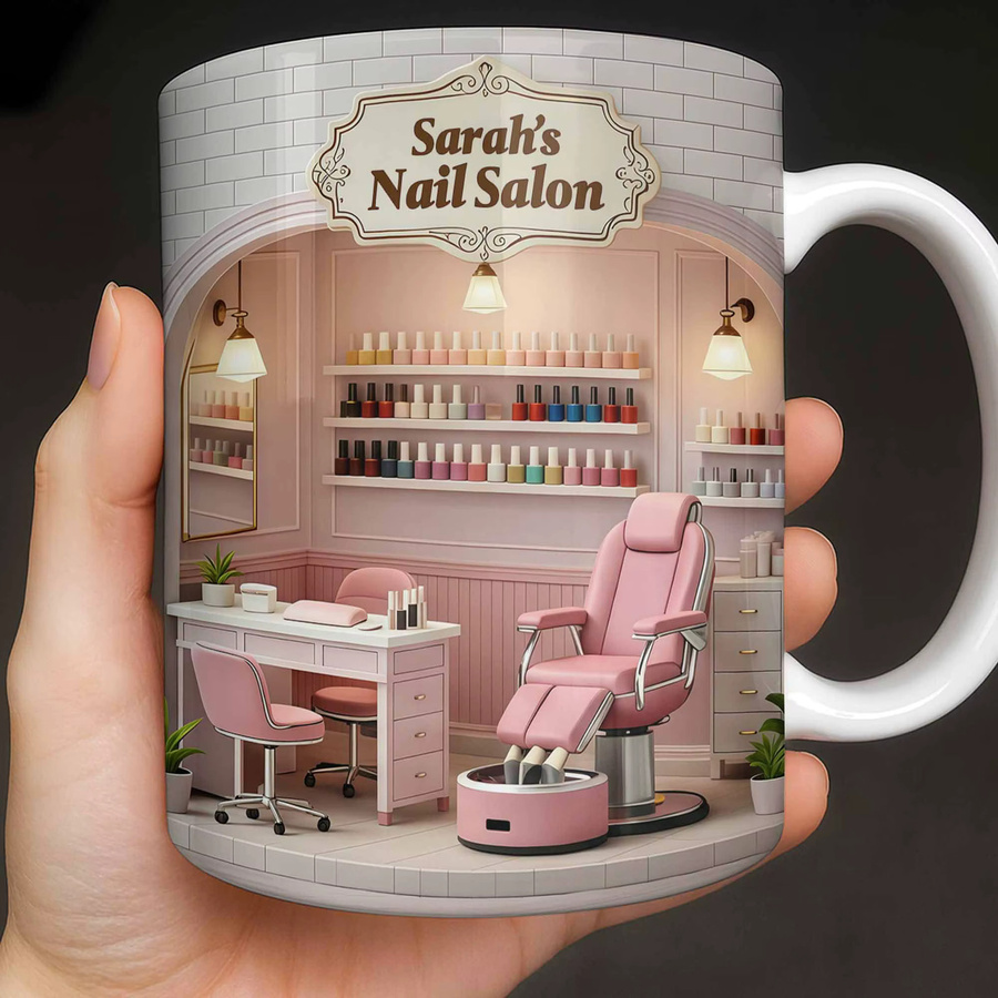 Personalisierte Keramik-Tasse Light Magic für Nagelstudios - Bild 1