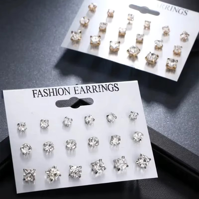 HONGTU BOBY JEWELRY Ohrstecker, Strass besetzt, Damen - Bild 2