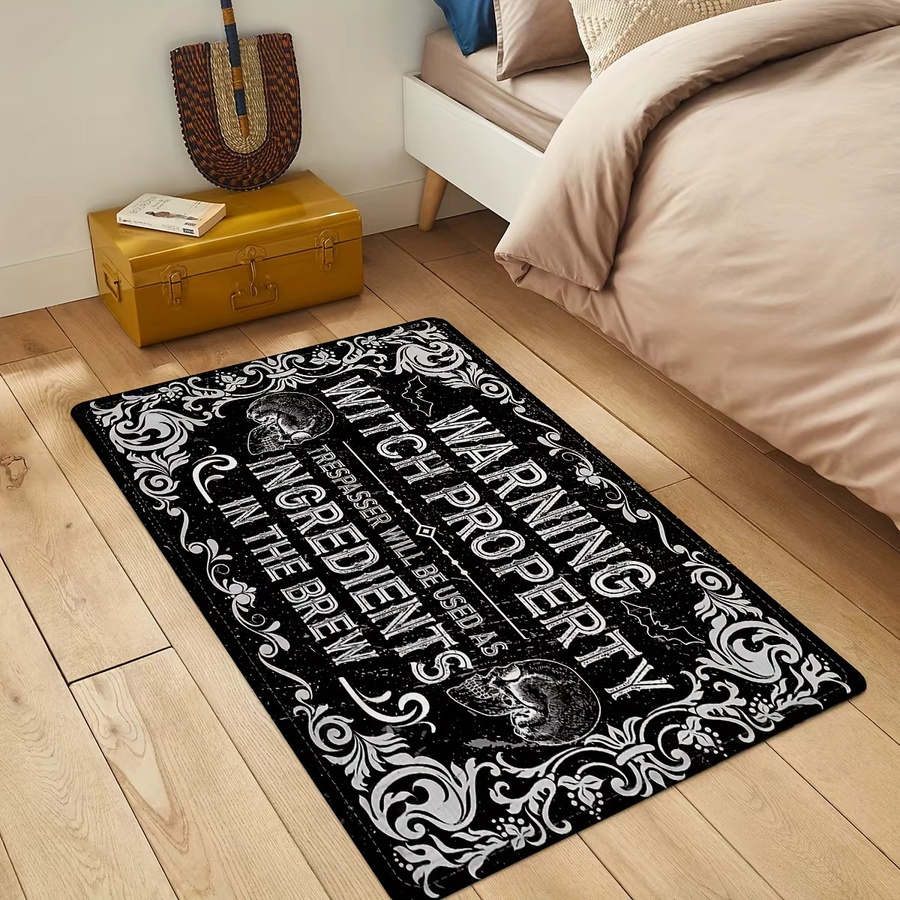 VIKAMA Bodenmatte Gothic Horror Vibe, schwarz, rutschfest und waschbar, B/T: 60 x 40 cm - Bild 3