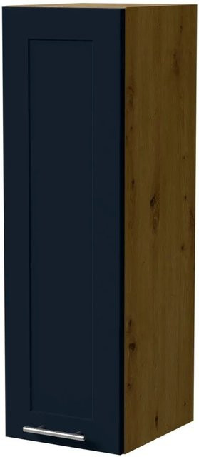 Feldmann-Wohnen Hängeschrank Oslo W4 Küchenschrank Eiche Artisan und Indigo Matt B: 30 cm, T: 32,5 cm, H: 96 cm - Bild 1