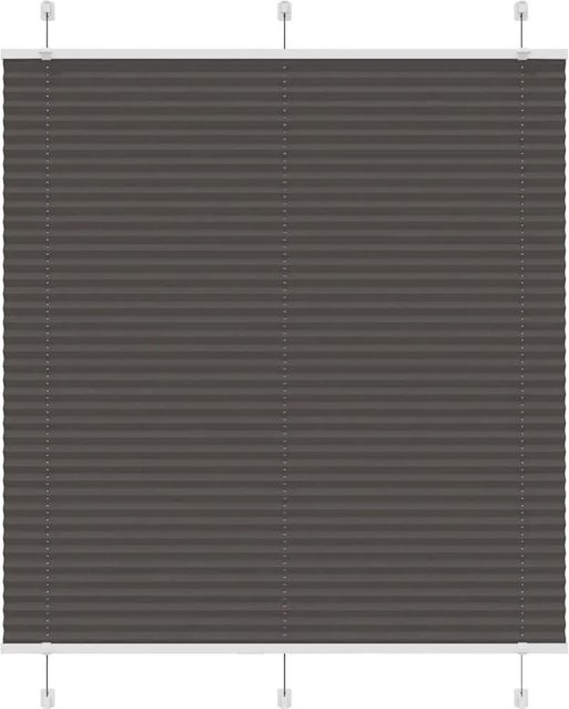 vidaXL Plissee Schwarz semi-transparent aus Polyester B: 120 cm, H: 100 cm - Bild 1
