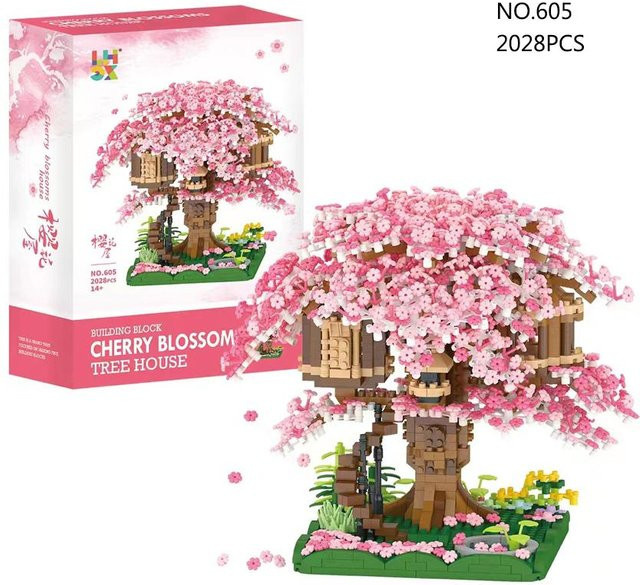Wucifang Bags Kirschbaumhaus Bausteine, Kirschblüten, pink, ab 6 Jahren - Bild 1