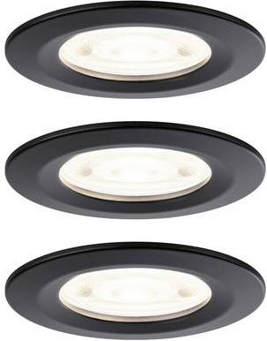 Paulmann Nova LED-Einbauleuchte GU10 Schwarz Matt IP44 für Badezimmer und Garten - Bild 1