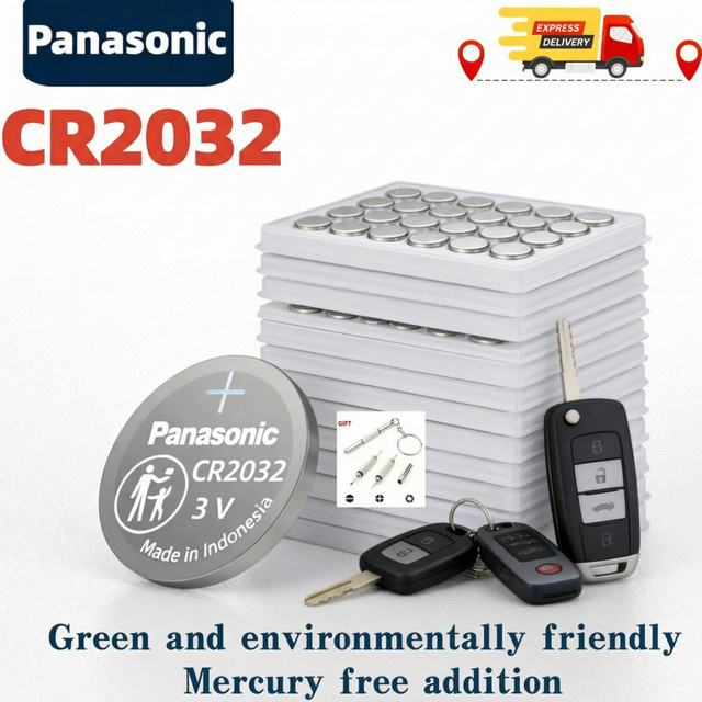 Panasonic CR2032 3V Lithium-Knopfzellen in Silber für Uhren, Taschenrechner und Fernbedienungen - Bild 1