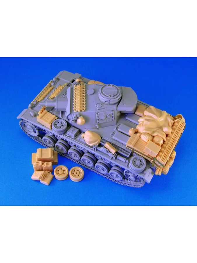 JIJIE Deutscher Panz.Kpfw.III-Tankaufbewahrungssatz, Zubehör, Maßstab 1:35 - Bild 2