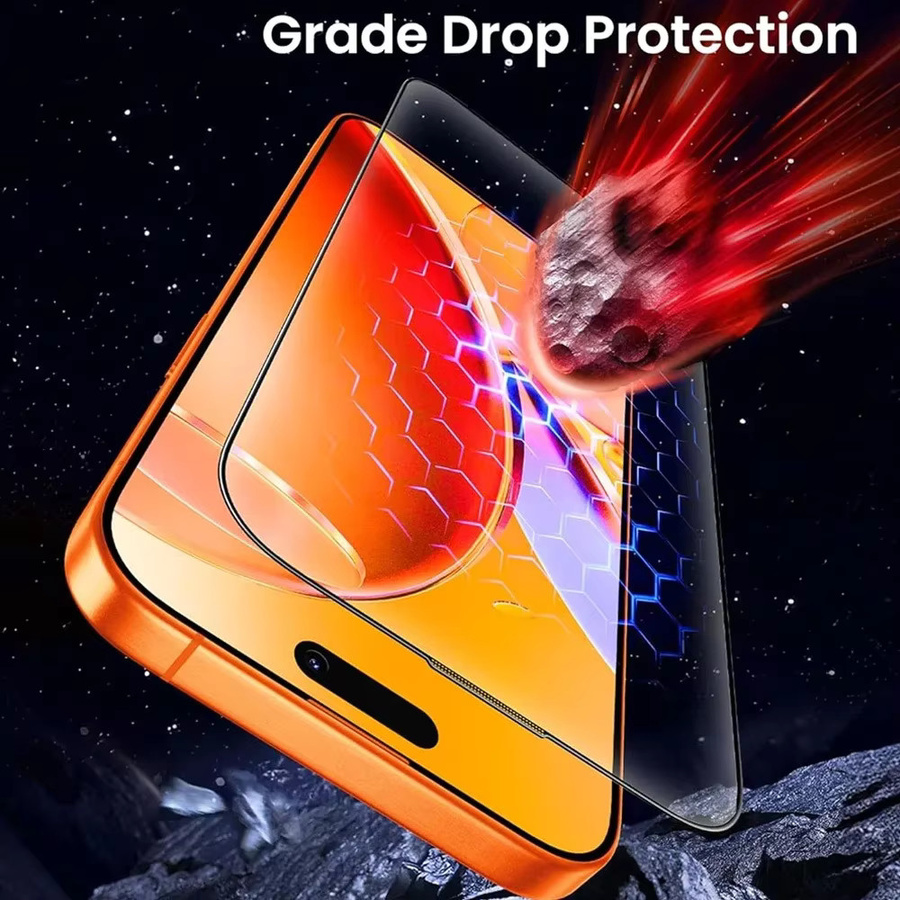 4 Stück DIXSG Full Cover Displayschutzfolie aus gehärtetem Glas für iPhone 17 16 15 14 13 12 11 Pro Max Plus XR XS in Transparent - Bild 2