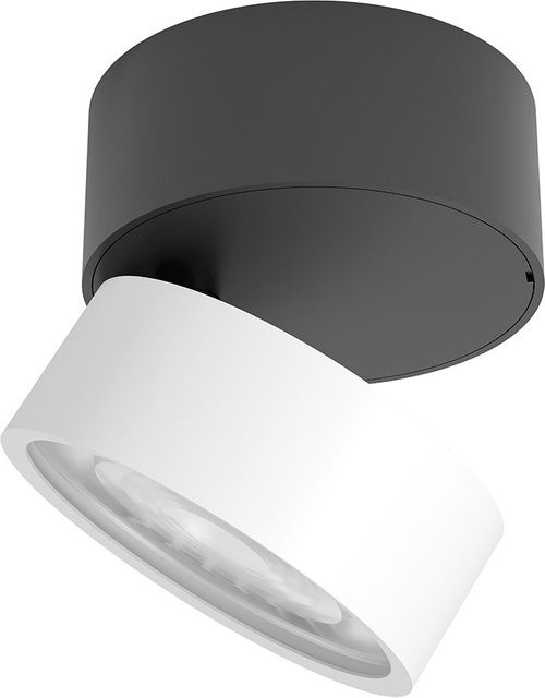 LUX-IT Swing 95 Round LED-Deckenstrahler 1-flammig, Schwarz und Weiß, Warmweiß 3000K - Bild 1