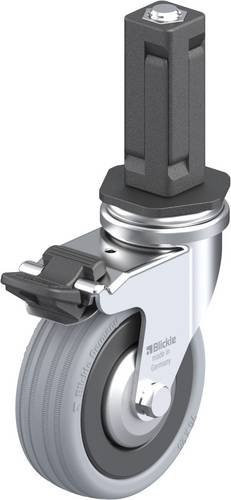 Blickle LRA-VPA 75K-FI-FA-EV03 Lenkrolle mit Feststeller in Grau und Schwarz, Rad-Durchmesser: 75 mm, Tragfähigkeit: 60 kg - Bild 1