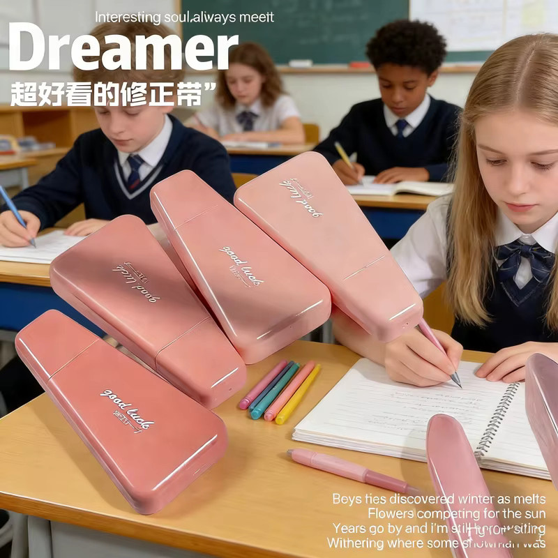 6-teiliges Whiteout-Korrekturband-Set in Weiß, Lila und Pink für Schule und Büro - Bild 2