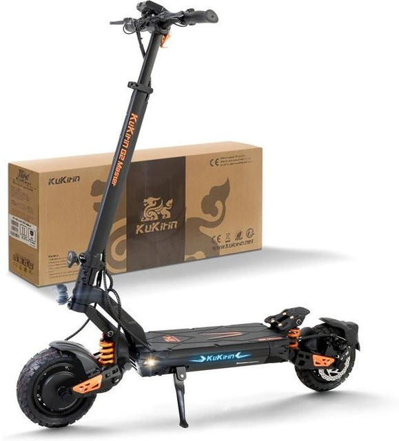 KuKirin G2 Master Elektroroller Schwarz mit 1000 W x 2 Motor, 52V 20,8Ah Batterie und 70 km Reichweite - Bild 1