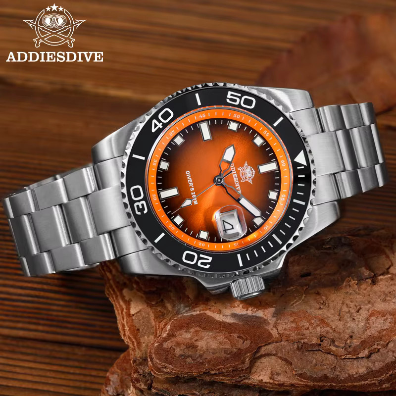 ADDIESDIVE Armbanduhr, Quarz, Edelstahl, Keramiklünette, 41 mm, Herren - Bild 2