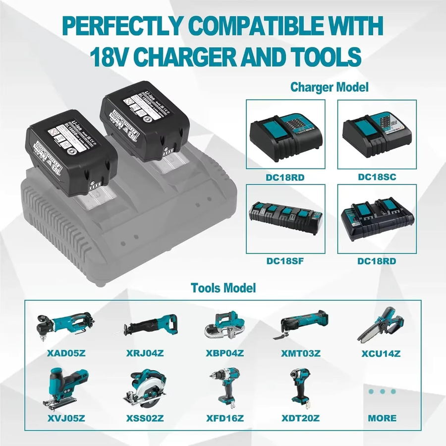 Makita BL1860 Akku 18 V 6000 mAh Lithium-Ionen für LXT Serie in Schwarz - Bild 3