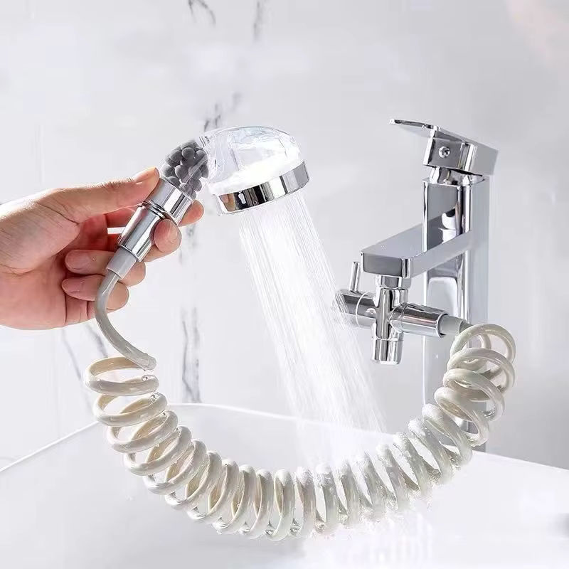 Externe Dusche als Wasserhahn-Extender für Pool und Badezimmer in Silber/Chrome - Bild 4