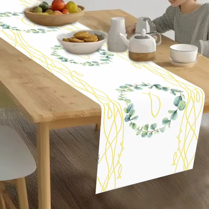 VIKAMA Kommunions-Tischdecke mit floralem Muster in Weiß, rechteckig, B/T: 90 x 33 cm - Bild 2