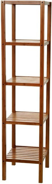 Eisl Badregal aus Bambus mit 5 Böden in Braun, B/T/H: 33 x 34 x 140 cm - Bild 1