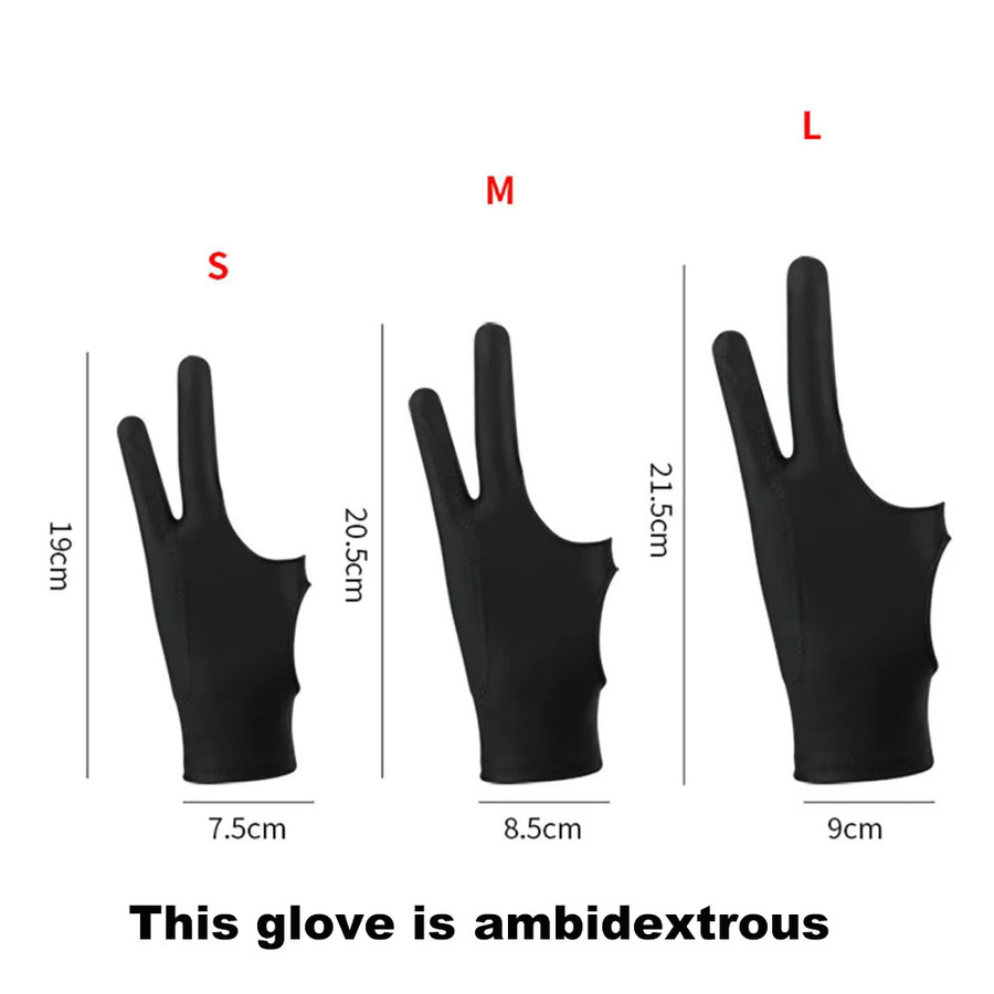 Anti-Touch Malhandschuhe für digitales Zeichnen und Ölgemälde in Schwarz für Erwachsene - Bild 3