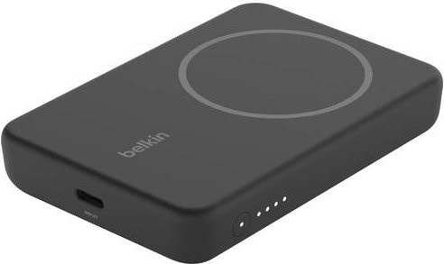 Belkin BoostCharge Magnetische kabellose Powerbank 5000 mAh mit Ständer und USB-C, Schwarz - Bild 2