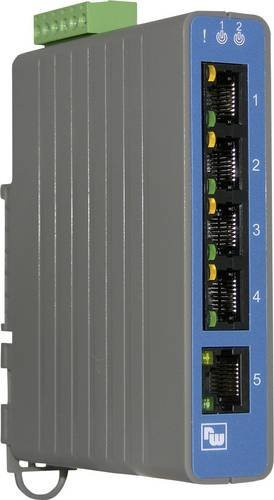 Wachendorff ETHSW50K Industrial Ethernet Switch mit 5 Ports, 100 Mbit, Grau - Bild 1