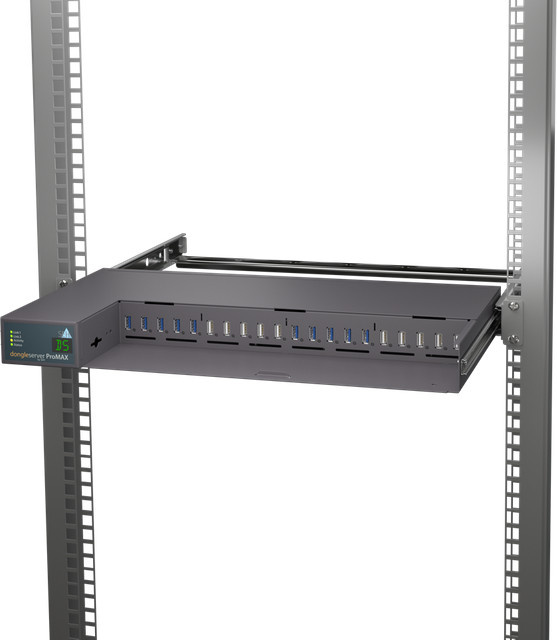 SEH Computertechnik Rackmontagesatz M0125 in Schwarz und Grau, Breite: 48,3 cm (19 Zoll) - Bild 1