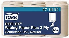 Tork Reflex starke Papierwischtücher M4 Advanced 2-lagig, weiß, 6 Rollen à 429 Blatt, SmartCore, lebensmittelecht - Bild 1