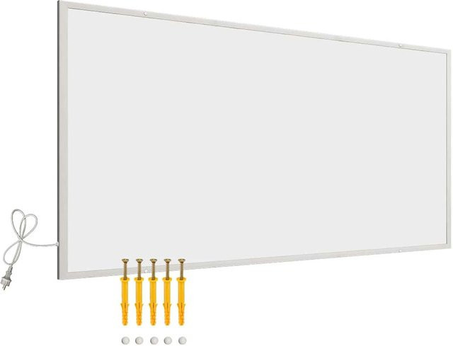 Wiltec Infrarotheizung 1050W Elektroheizung in Weiß mit Überhitzungsschutz und Aluminiumgehäuse zur Wandmontage - Bild 1