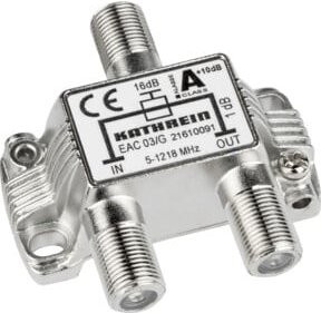 Kathrein F-Abzweiger 1-fach 5-1218 MHz 16dB EAC 03/G in Silber - Bild 1