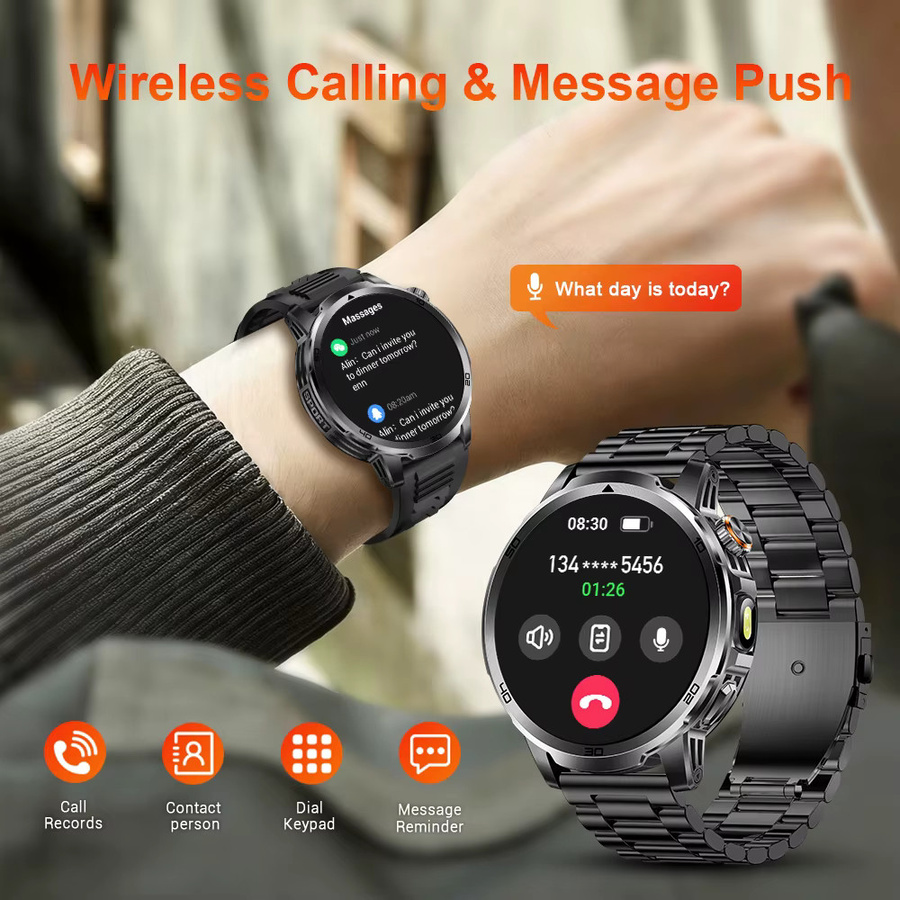 MEVADEN Smartwatch, Edelstahl, Schwarz, Herren - Bild 3