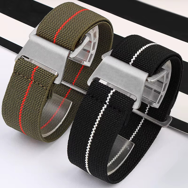 Uhrenarmband Nylon, Schwarz, Unisex, 18 mm, 20 mm, 22 mm - Bild 2