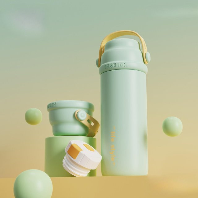 Yiran Furniture Thermobecher aus Edelstahl mit Vakuum-Isolierung und 500 ml Fassungsvermögen - Bild 1