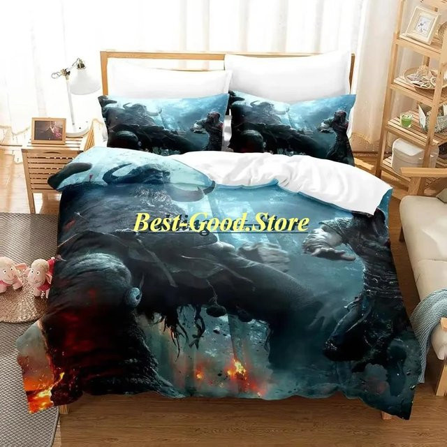 God of War Bettwäsche-Set mit 3D-Druck für Einzelbetten, Multicolor, B/H: 135 x 200 cm - Bild 1