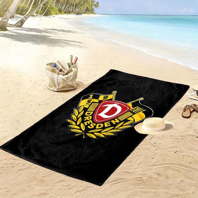 SG Dynamo Dresden Print Strandtuch von My City Home, schwarz, B/H: 80 x 160 cm - Bild 1