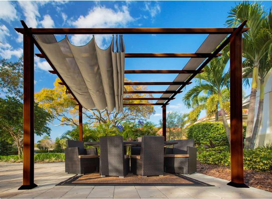 Paragon Aluminium Pergola Florida mit integriertem UV-beständigem Sonnensegel, B/T/H: 350 x 350 x 235 cm - Bild 3