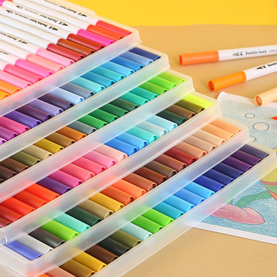 Dual Tips Art Marker Set mit Pinselspitze und Ultrafine Spitze in 120 Farben für Zeichnungen und Bastelarbeiten - Bild 1