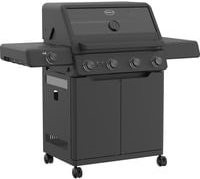 Gasgrill Rösle ALLFLAME Prime 4 in Black mit Seitenbrenner, Warmhalterist und Thermometer aus emailliertem Stahl und Edelstahl - Bild 1