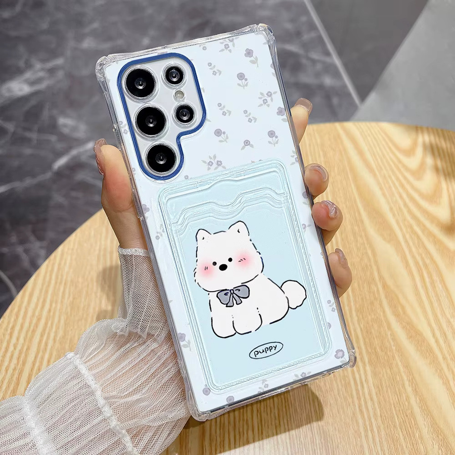 Stoßfeste Handyhülle Cut Animal mit Kartenhalter für Samsung Galaxy S25 Ultra, S24, S23 FE, S22 Plus, A05, A05s in Transparent - Bild 2
