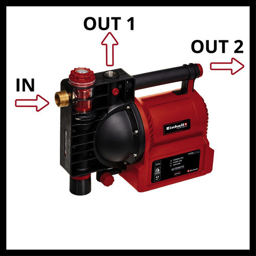 Einhell Hauswasserautomat GE-AW 1042 FS in Rot mit 4200 l/h Förderleistung - Bild 2