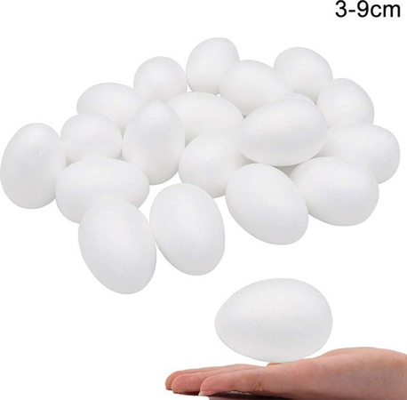 20 Stück ZQNYCY Styropor-Eier in Weiß für Ostern DIY Bastelset und Kinder Dekoration