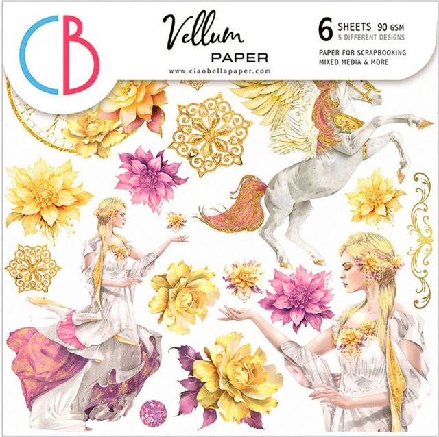 Ciao Bella Vellum Paper Ethereal transparent in Lila, Pink und Gold Multicolor - Bild 1