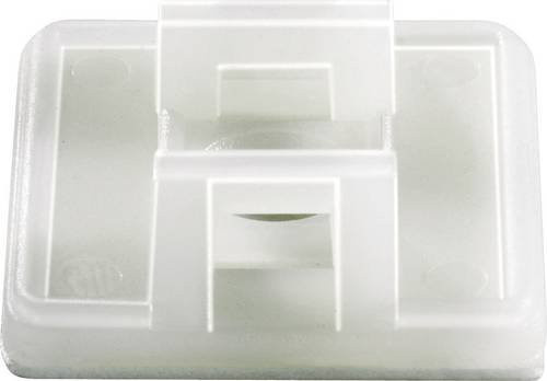 TRU Components TC-HC26T203 Befestigungssockel selbstklebend transparent mit max. Bündel-Ø von 19,40 mm - Bild 1