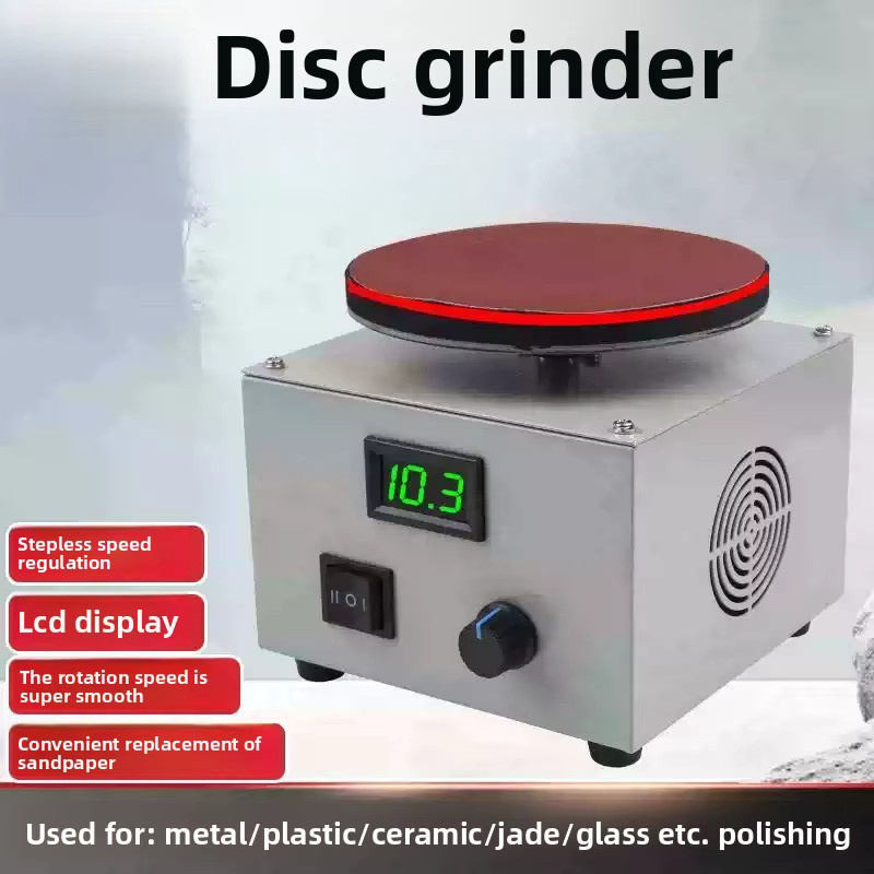 Mini Elektrischer 4-Zoll-Scheibenschleifer Multifunktions-Poliermaschine mit 150W Leistung, Einstellbarer Geschwindigkeit und LCD-Anzeige in Silber - Bild 4