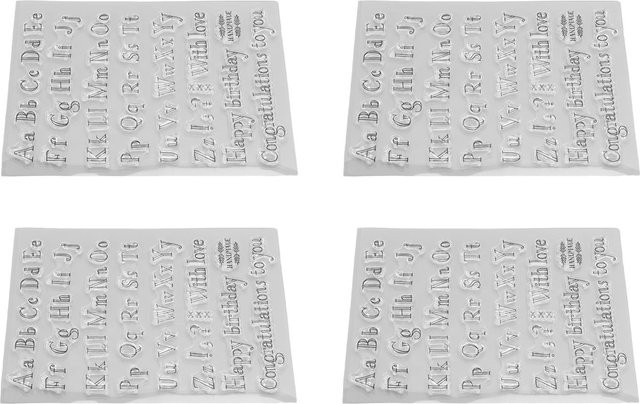 GoolRC 4er Set Klarsichtstempel aus TPR für DIY Bastelarbeiten und Kartenherstellung in Weiß und Transparent - Bild 1