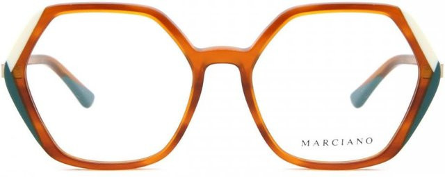 Guess GM0389 Korrektionsbrille, Vollrand, Hexagonal, Acetat, Damen, Orange - Bild 1