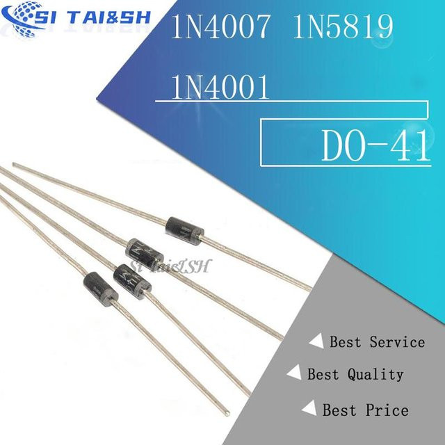 Si Tai&SH Gleichrichter Diode Set in Schwarz, 100 Stück DO-41 - Bild 1