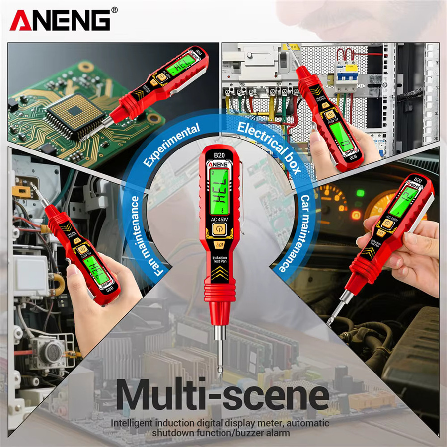 ANENG B20 Isolierter Elektriker-Stift und Doppelkopf-Kreuzschraubendreher in Schwarz und Rot für Wartung und Inspektion - Bild 4